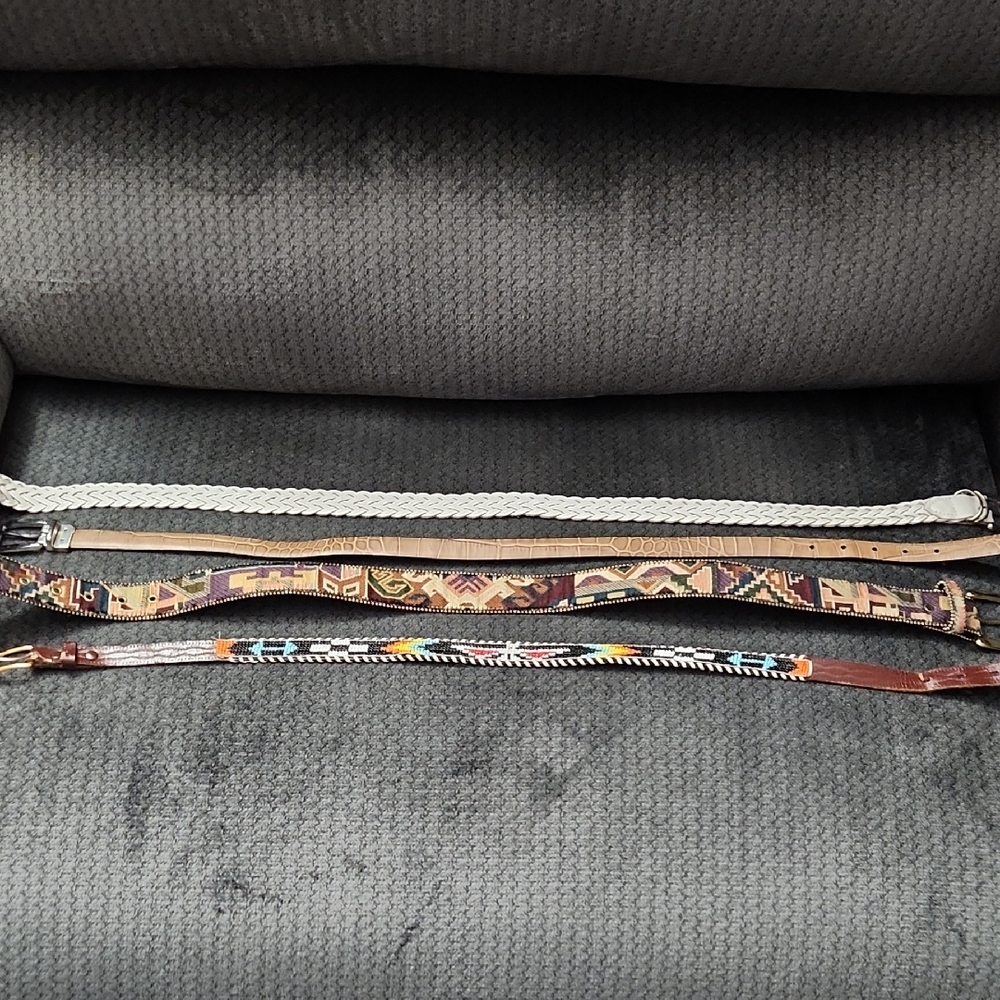 Set of Four Stylish Belts